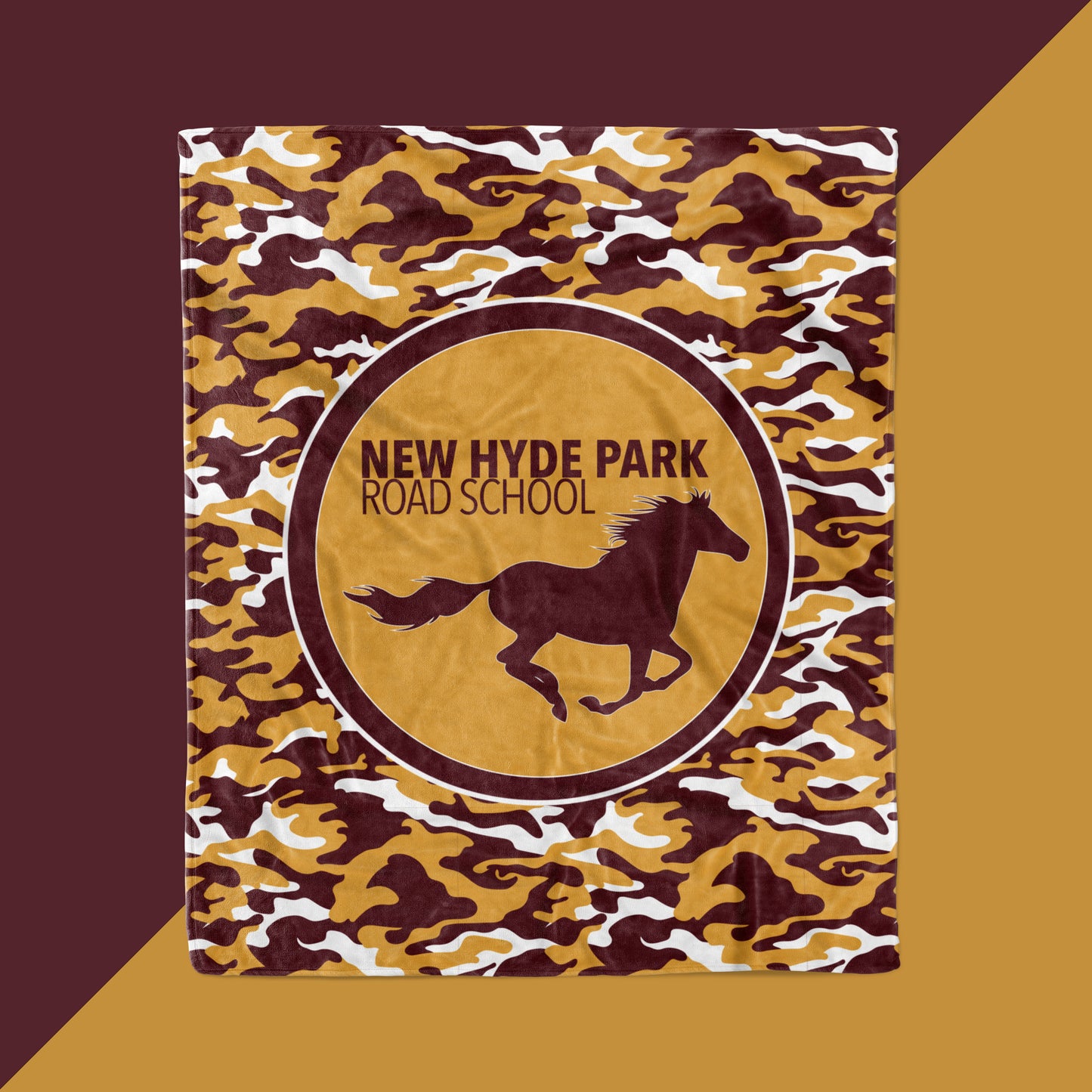 New Hyde Park Road School Mustang Team Blankets