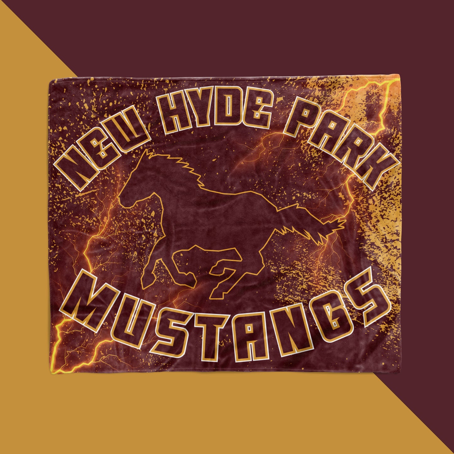 New Hyde Park Road School Mustang Team Blankets